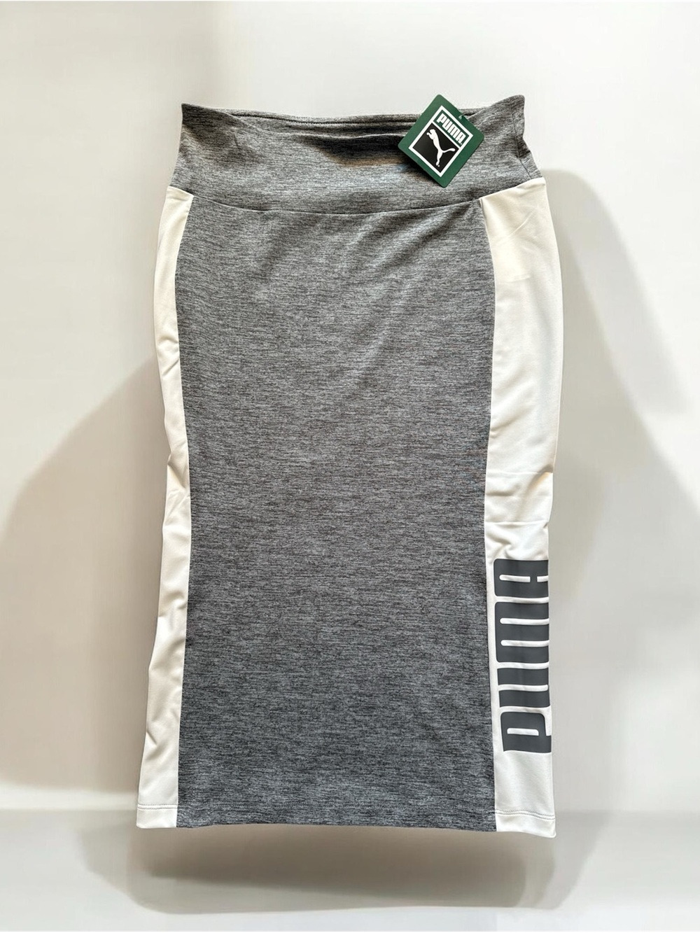 Puma Gray and White Athletic Pencil Skirt